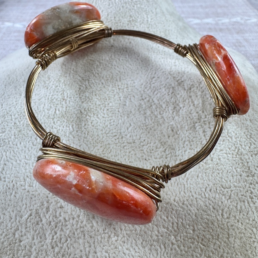 Bourbon & Bowties Gold and Orange Stone Bracelet
